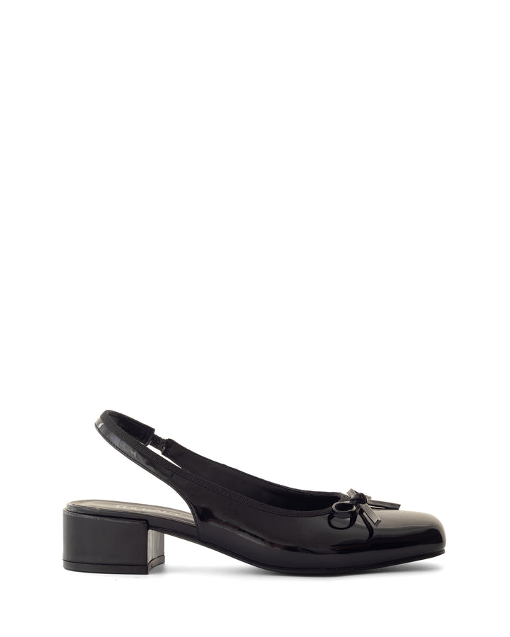 Nexie Slingback Pump Black Patent