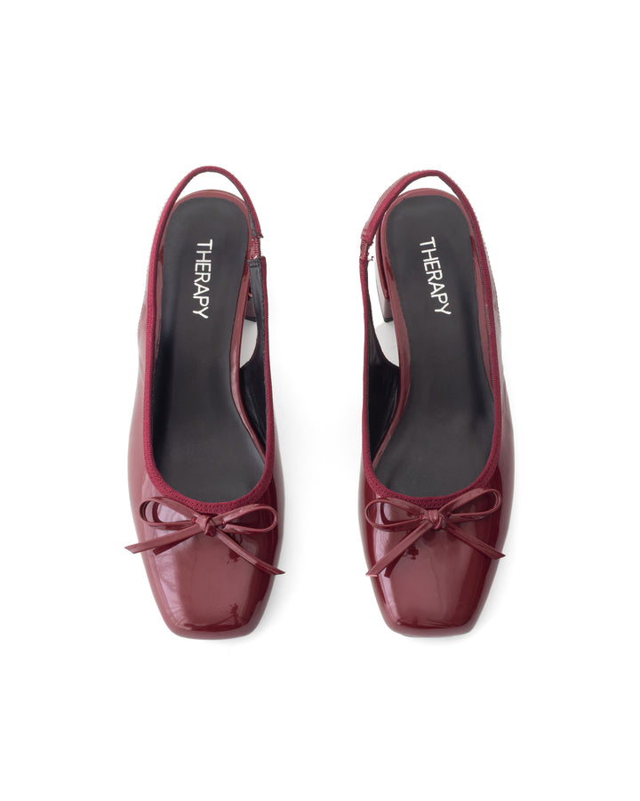 Nexie Slingback Pump Bordeaux Patent
