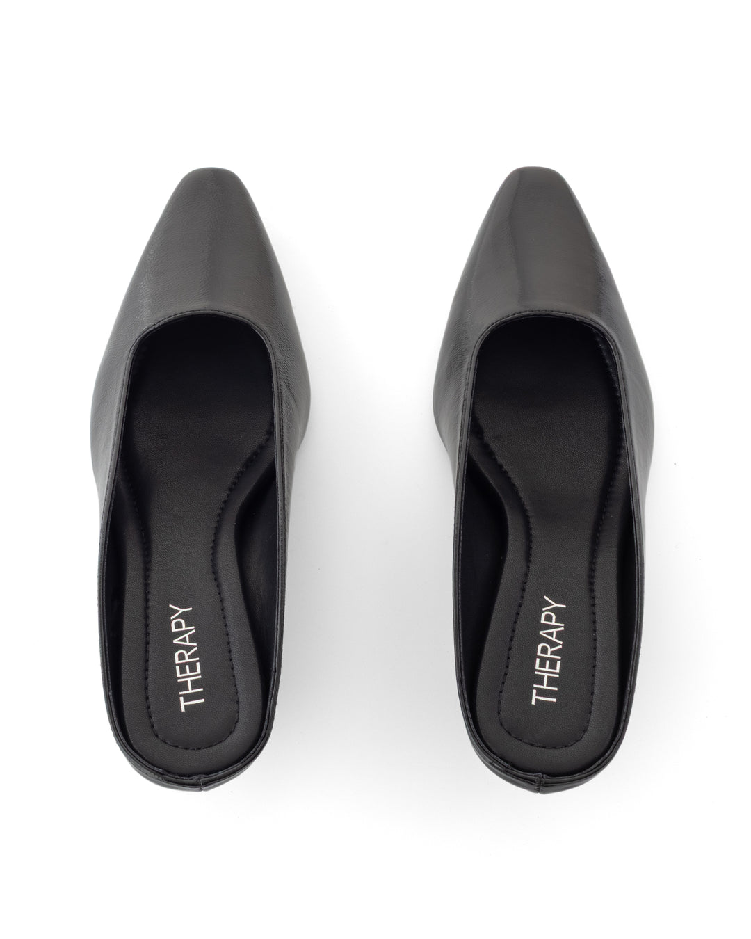 Noho Heel Black Crinkled Patent