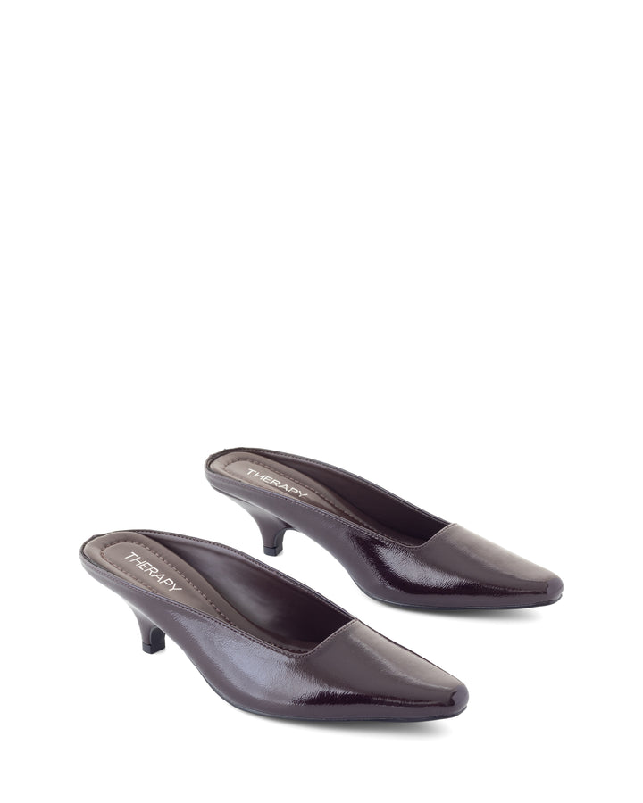 Noho Heel Port Crinkled Patent