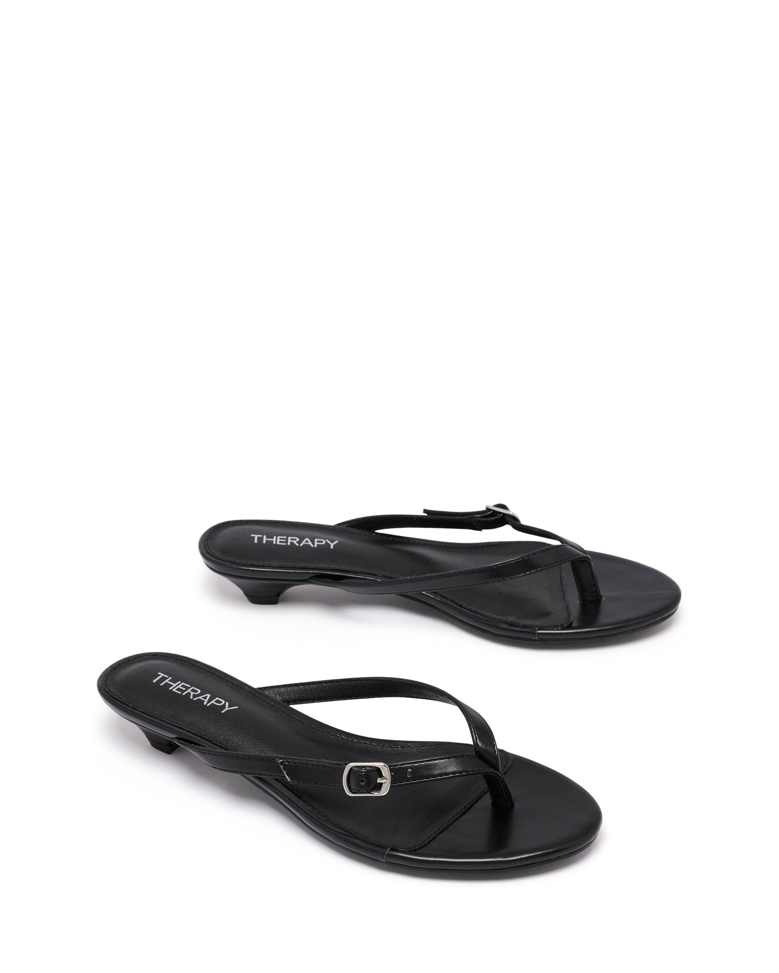 Noir Thong Heel Black