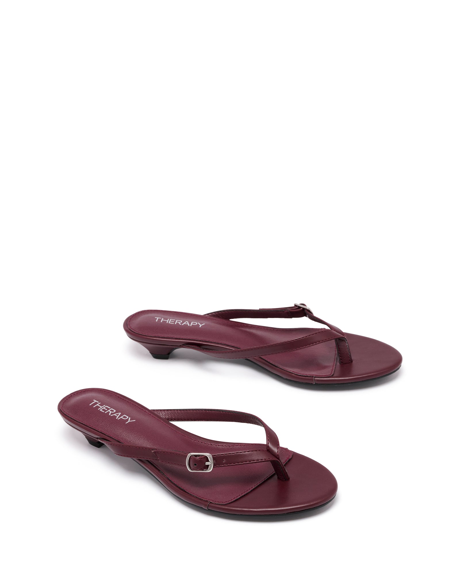 Noir Thong Heel Bordeaux