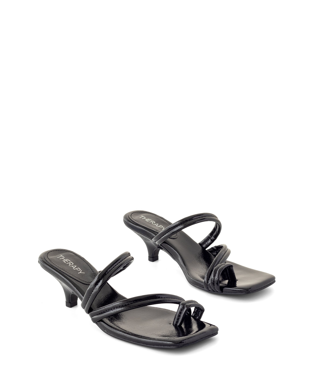 Nolita Heel Black Crinkled Patent