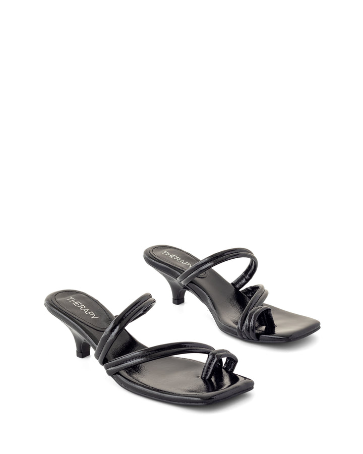 Nolita Heel Black Crinkled Patent