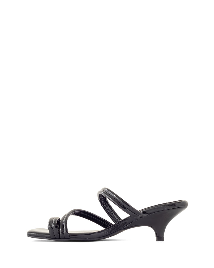 Nolita Heel Black Crinkled Patent