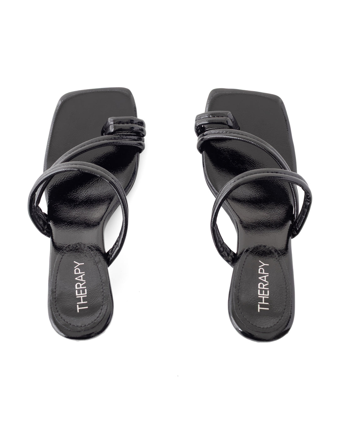 Nolita Heel Black Crinkled Patent