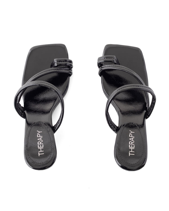 Nolita Heel Black Crinkled Patent