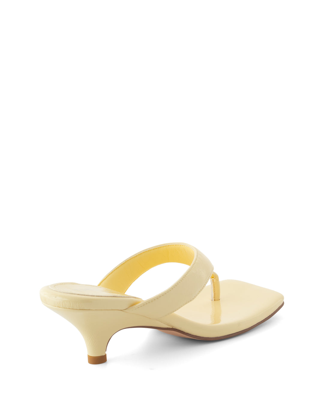 North Thong Heel Butter Crinkled Patent