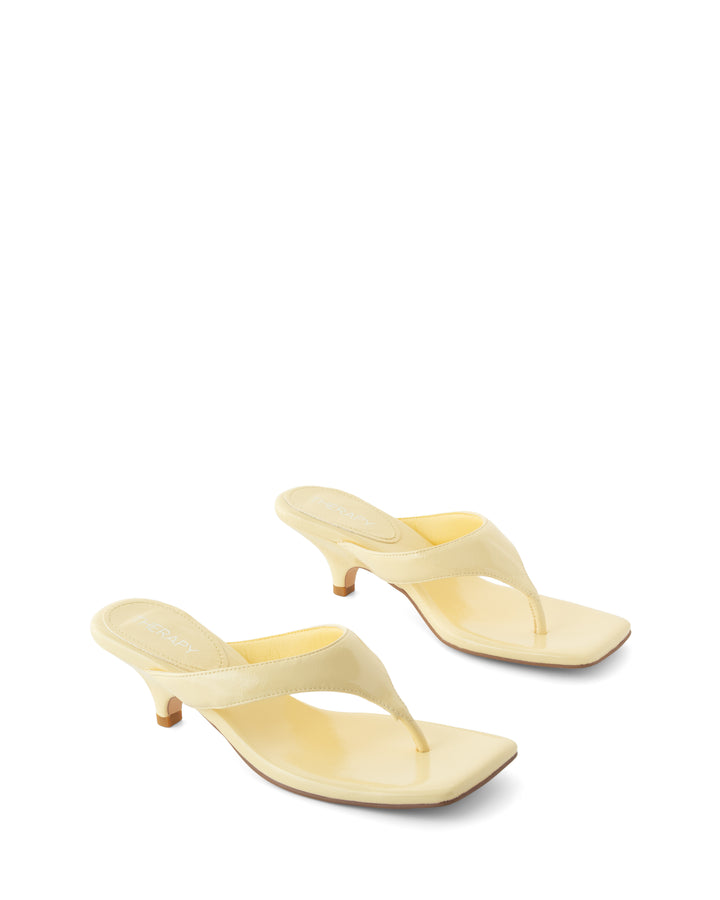 North Thong Heel Butter Crinkled Patent