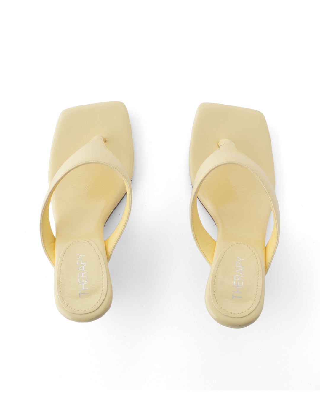 North Thong Heel Butter Crinkled Patent