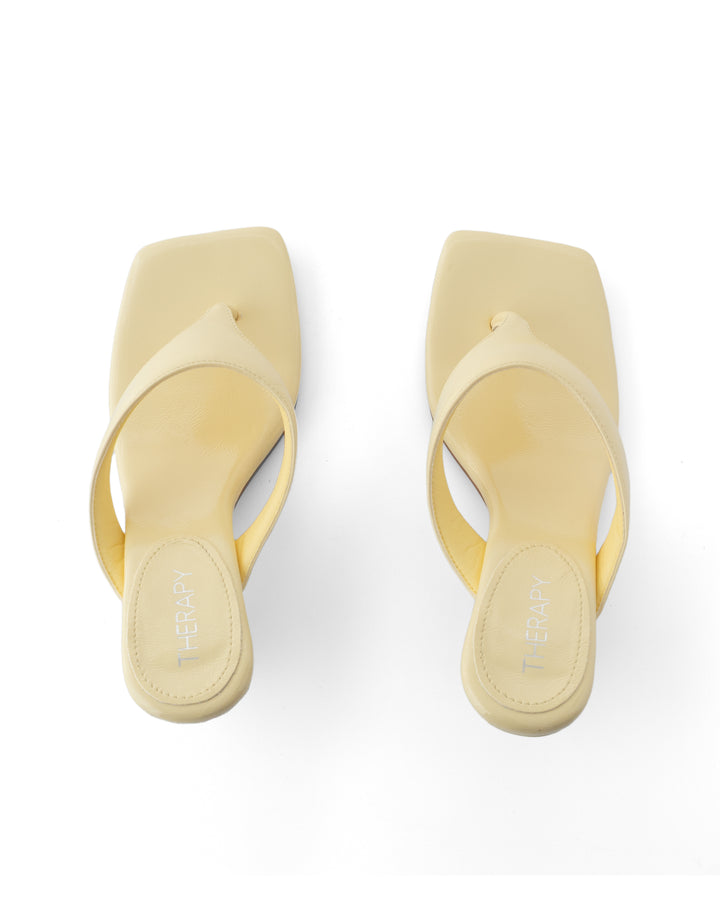 North Thong Heel Butter Crinkled Patent