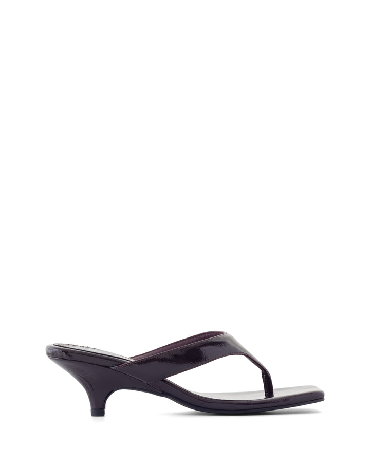 North Thong Heel Port Crinkled Patent