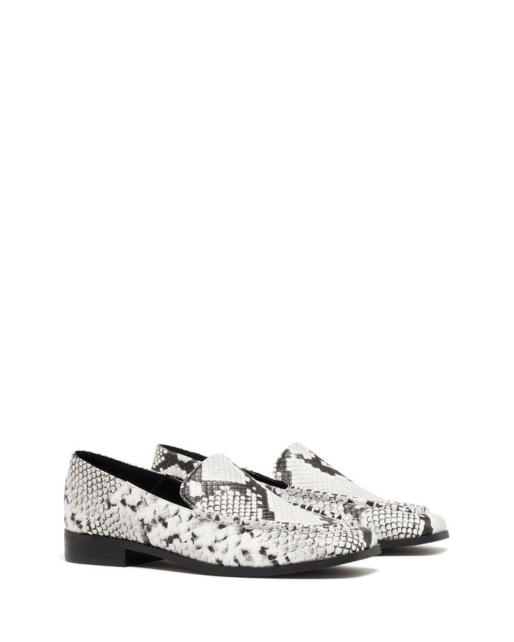 Nova Loafer Black/White Snake