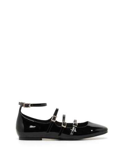Therapy Shoes Odile Black Patent | Women's Flat | Ballet | Buckle