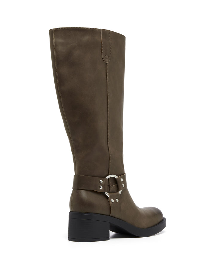 Therapy Shoes Opie Chocolate Nubuck | Women's Boots | Mid Calf | Biker | Moto | Grunge