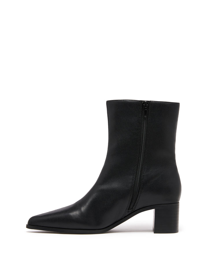 Paige Ankle Boot Black Smooth