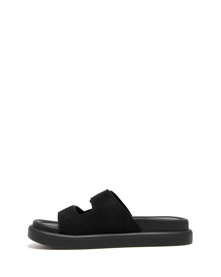 Paxton Sandal Black Microsuede