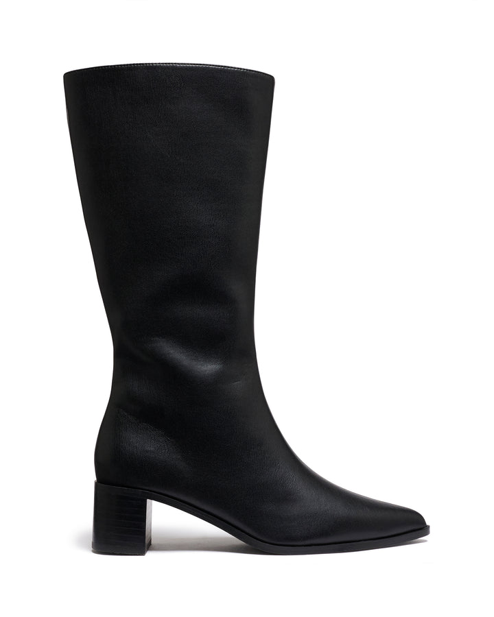 Penny Tall Boot Black Smooth