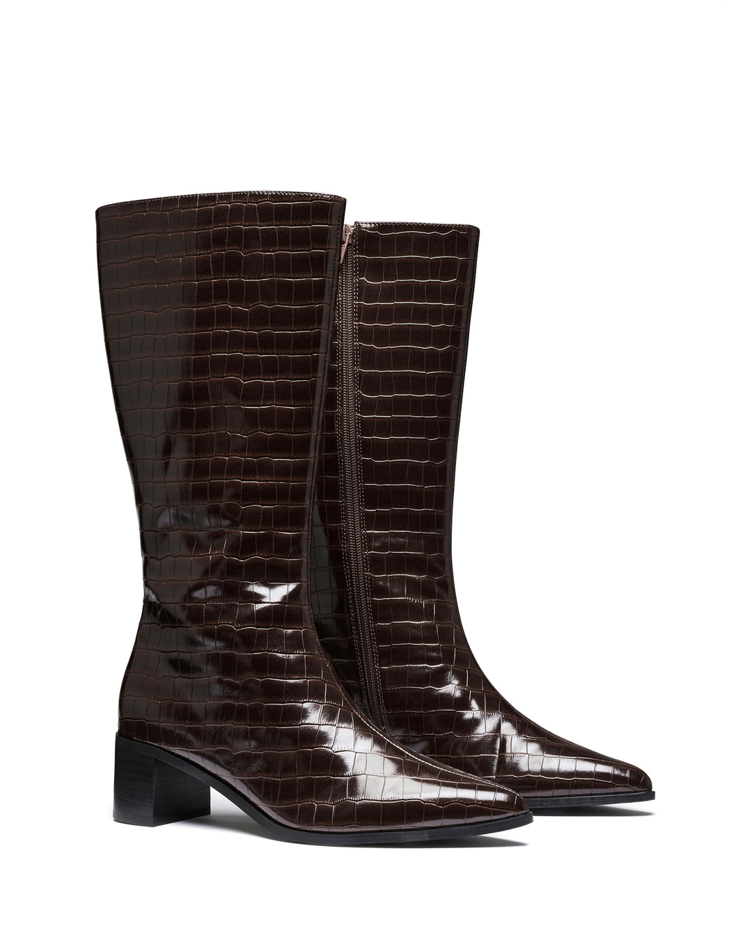 Penny Tall Boot Chocolate Croc