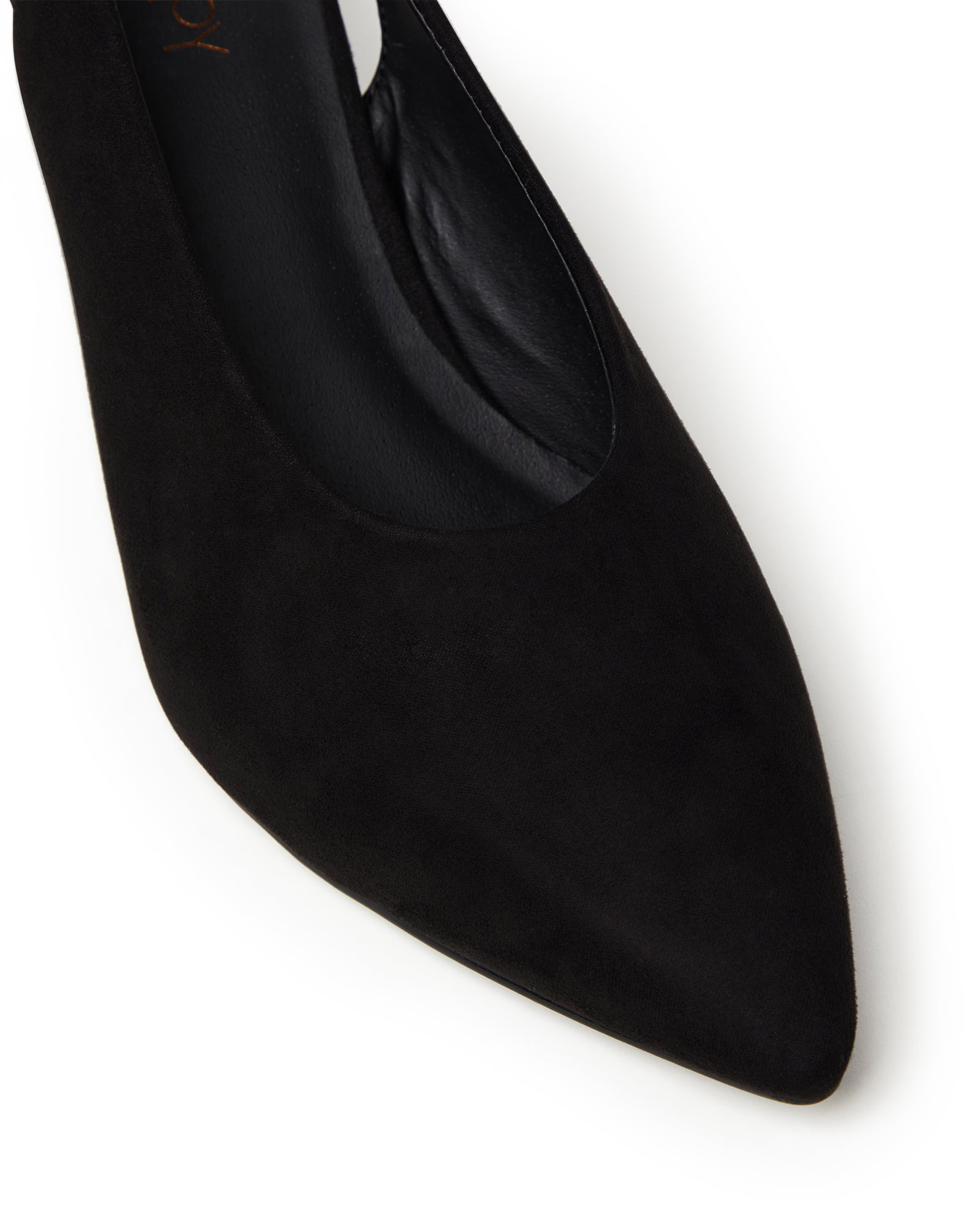 Polk Pump Black Faux Suede