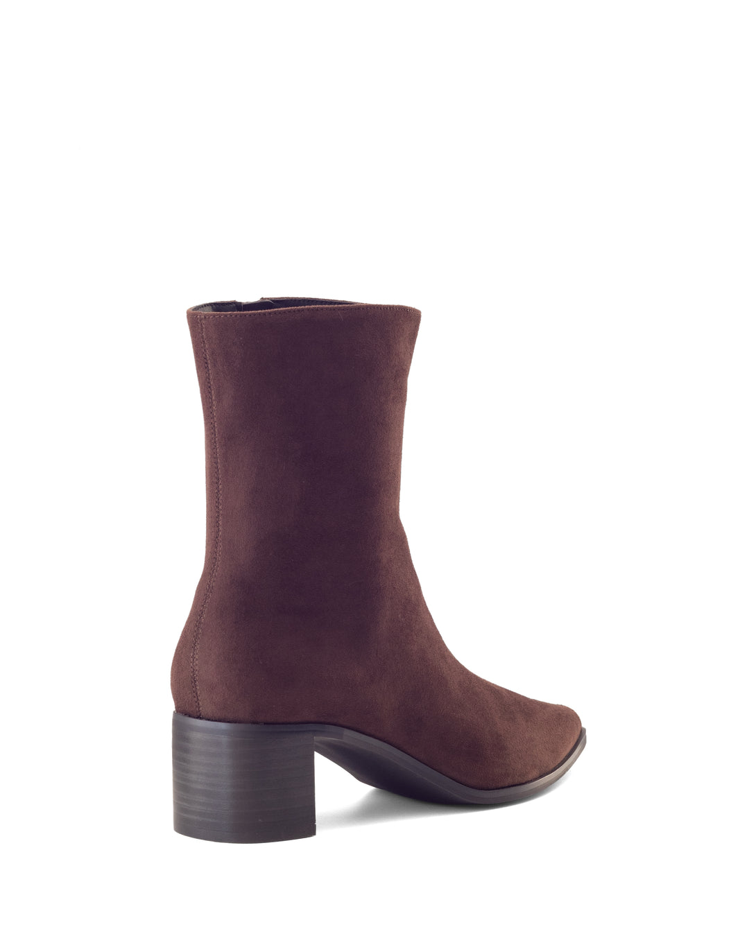 Paige Ankle Boot Chocolate Faux Suede