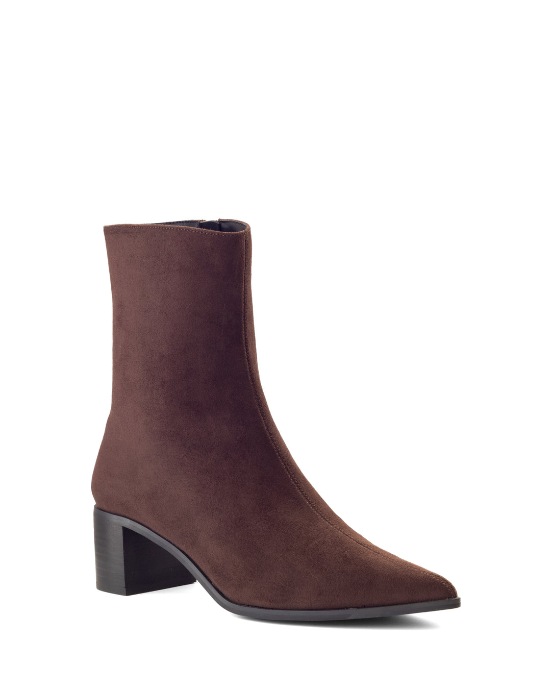 Paige Ankle Boot Chocolate Faux Suede