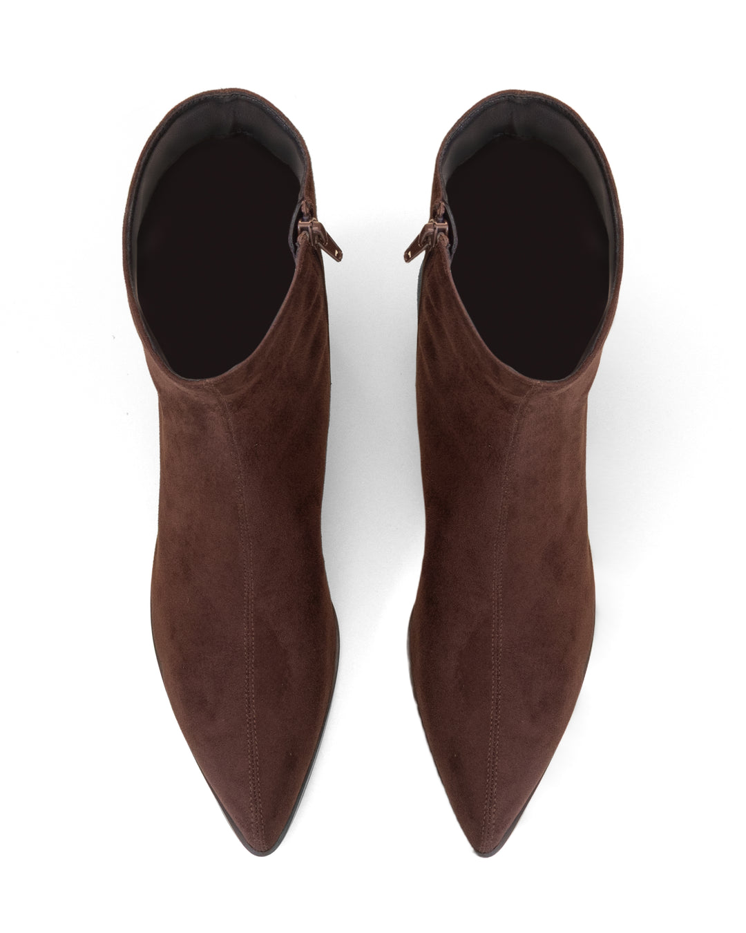 Paige Ankle Boot Chocolate Faux Suede