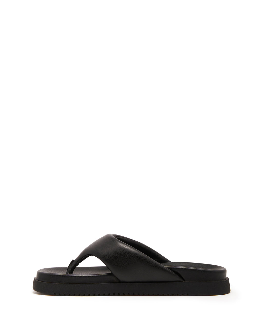 Radar Thong Sandal Black Smooth