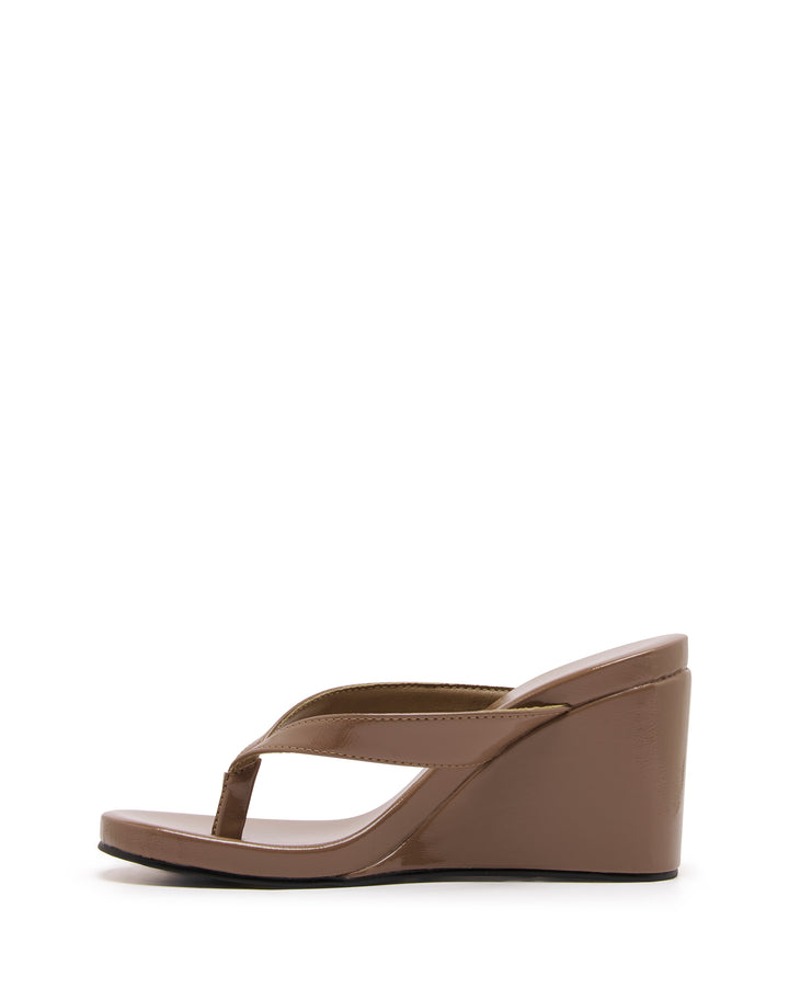Ren Wedge Mocha Crinkled Patent