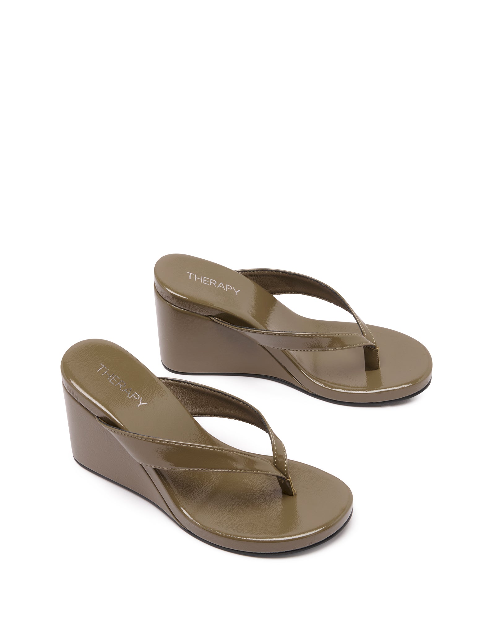Ren Wedge Sage Crinkled Patent *PRE ORDER - AVAILABLE FOR DISPATCH 25th OCTOBER*