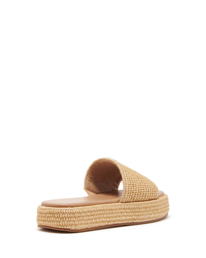 Retro Flatform Sandal Natural Raffia