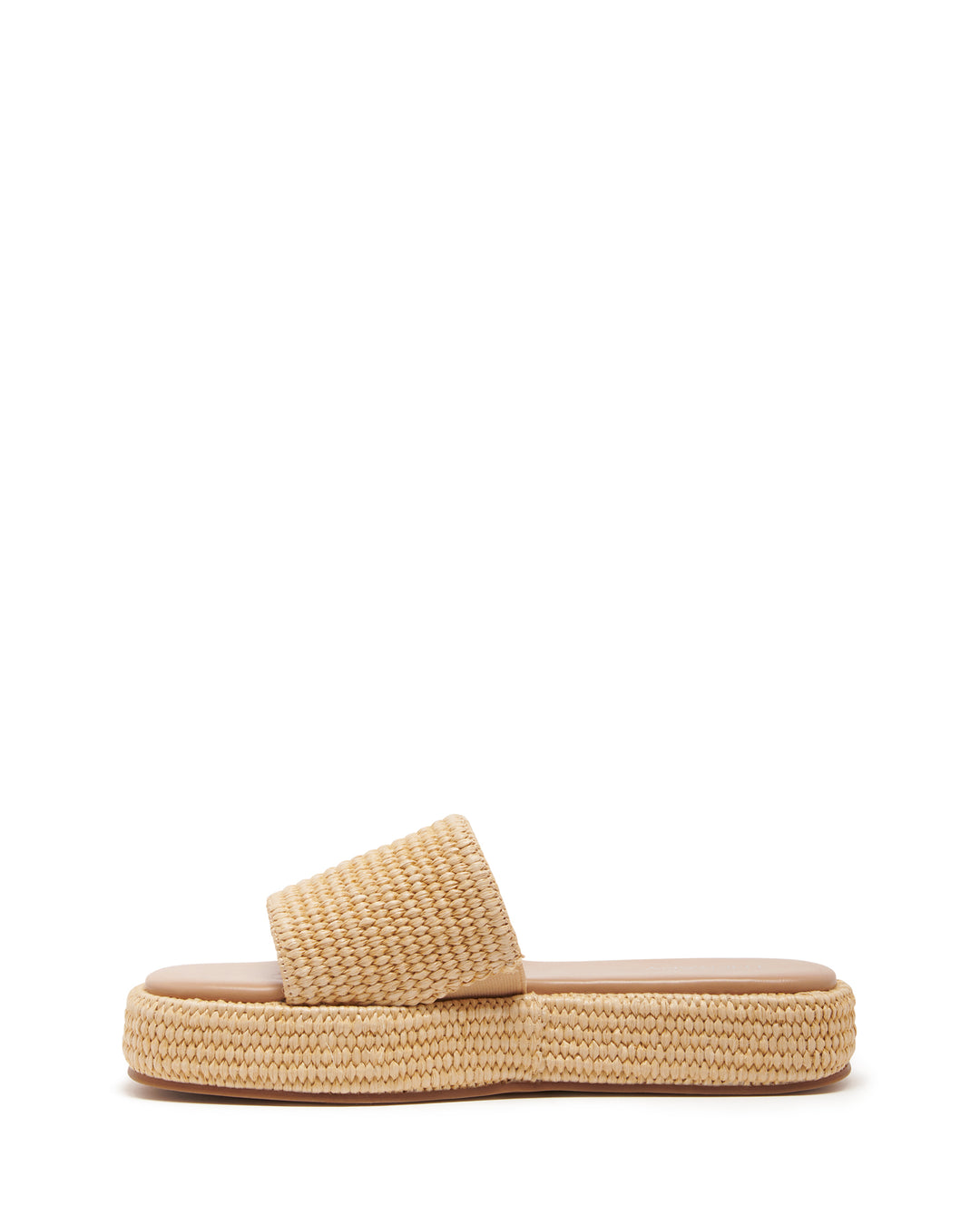Retro Flatform Sandal Natural Raffia