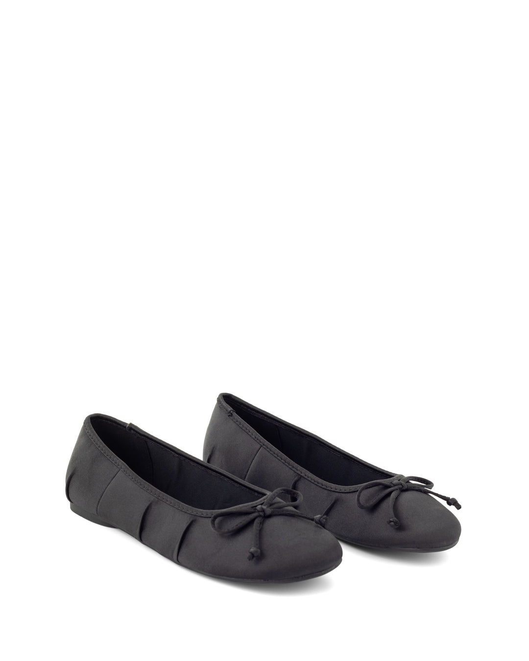 Reverie Ballet Flat Black Satin