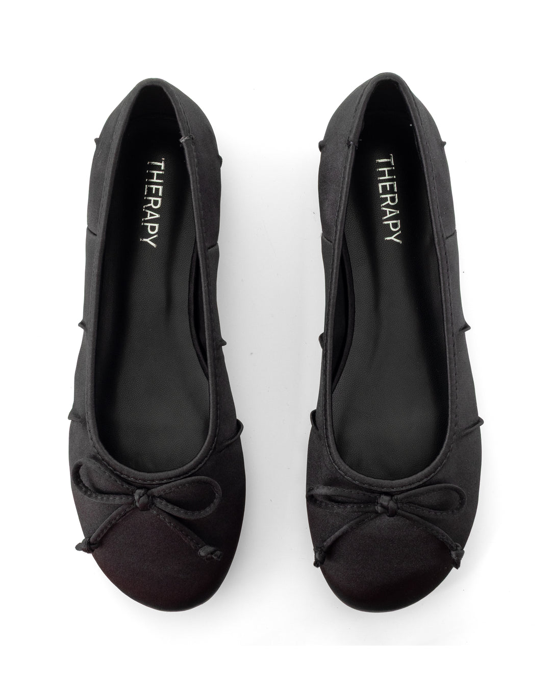 Reverie Ballet Flat Black Satin