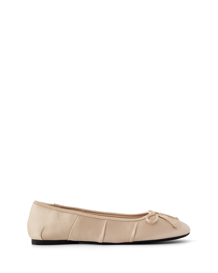 Reverie Ballet Flat Blush Satin