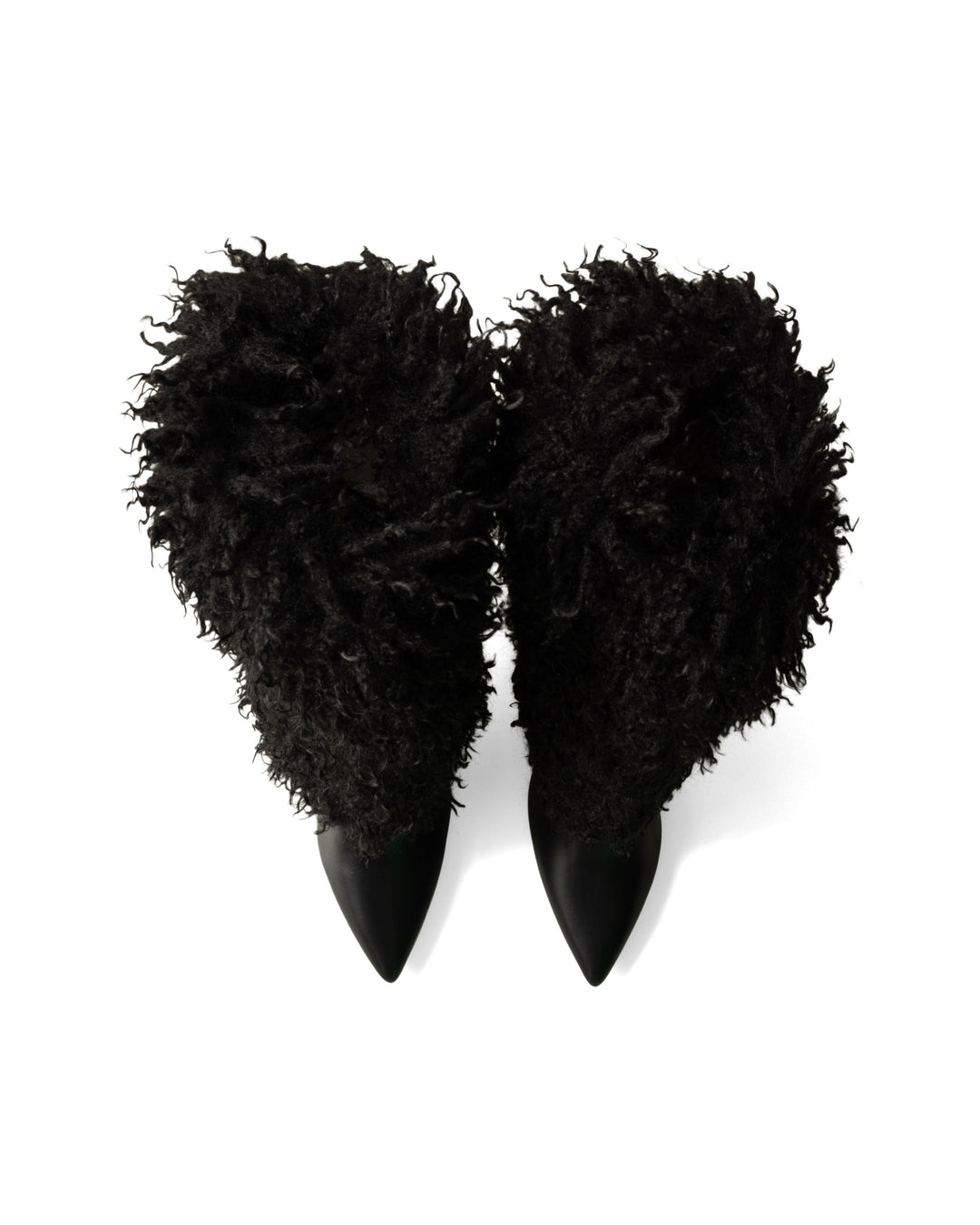Rival Fluffy Stiletto Boot Black
