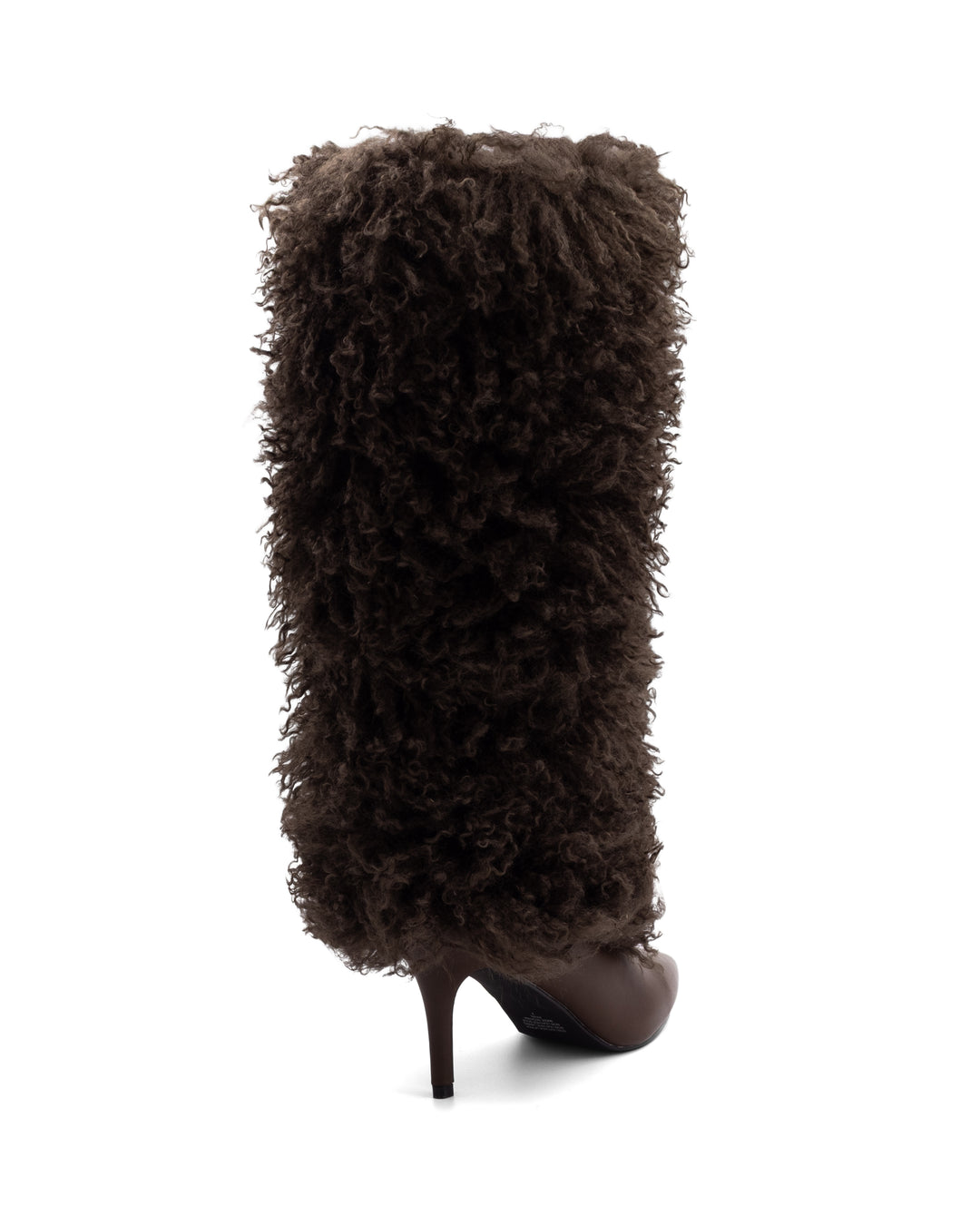 Rival Fluffy Stiletto Boot Chocolate