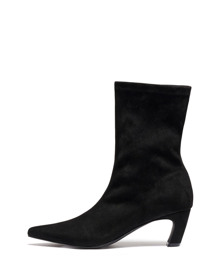 Sacha Ankle Boot Black Microfibre
