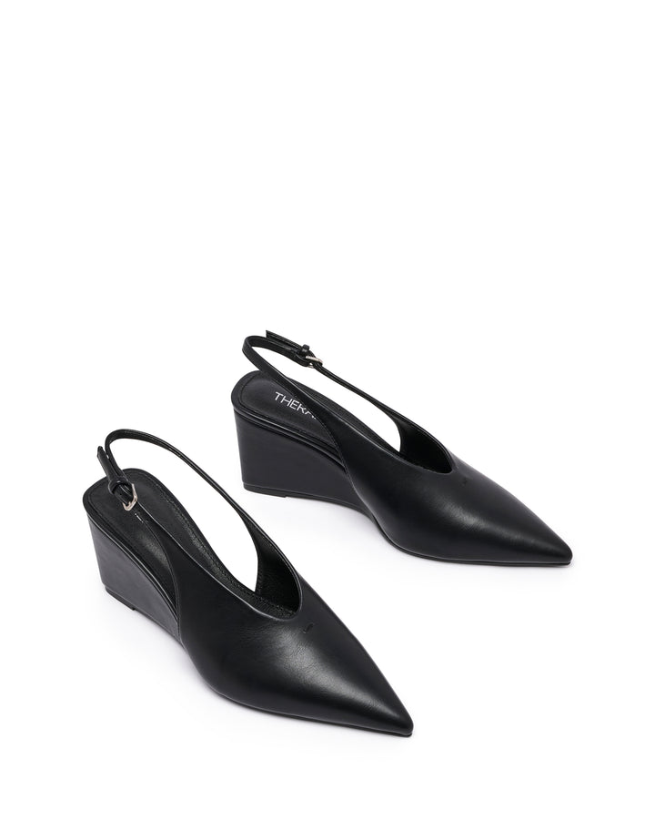 Santi Slingback Wedge Black *PRE ORDER DUE FOR DISPATCH 15TH NOVEMBER*