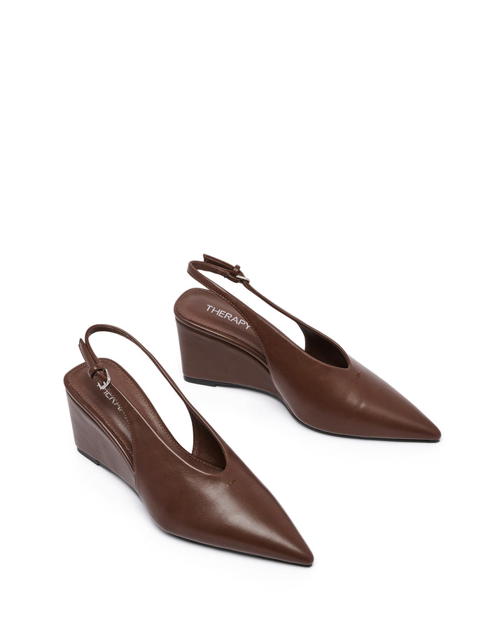 Santi Slingback Wedge Chocolate *PRE ORDER DUE FOR DISPATCH 15TH NOVEMBER*