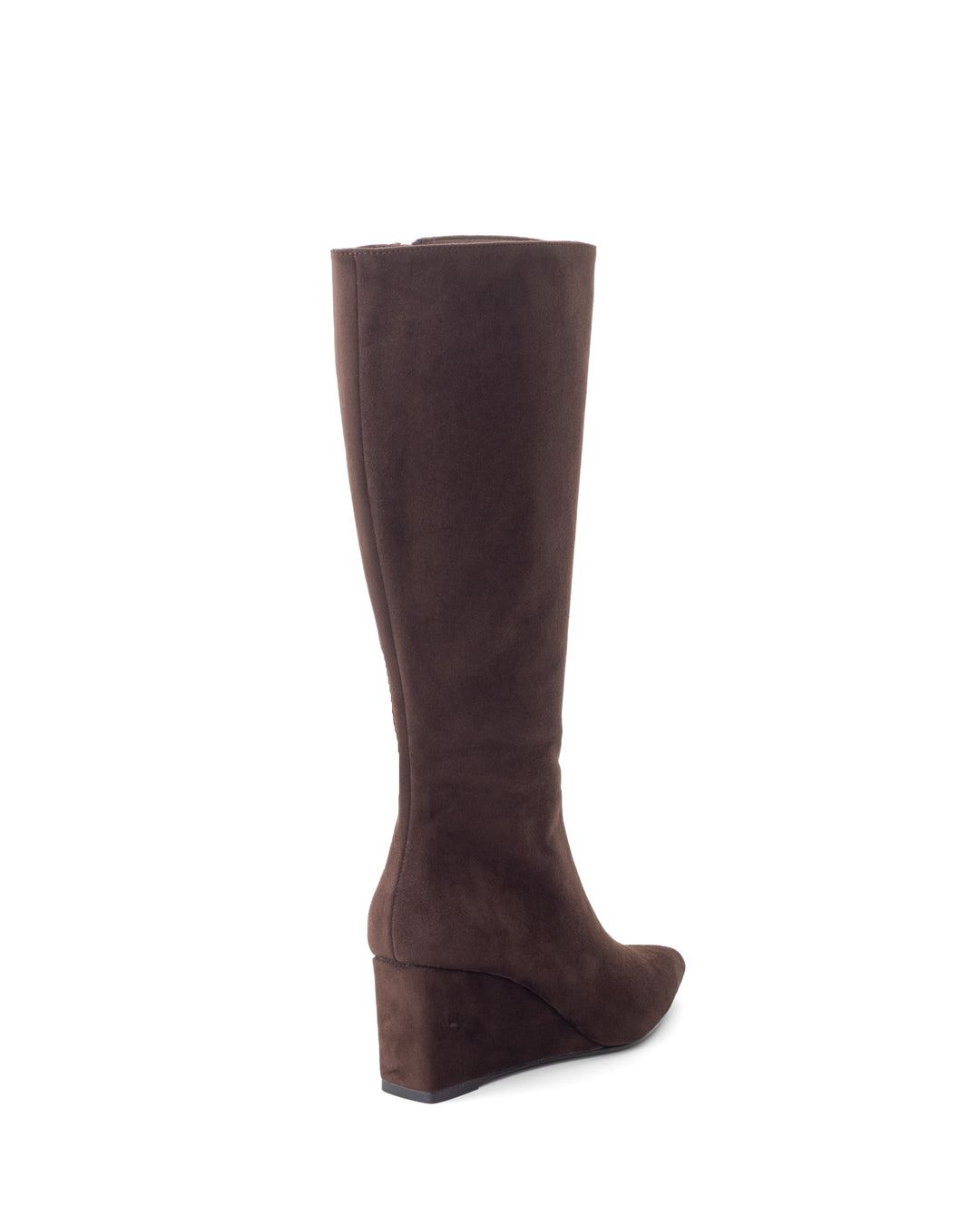 Savannah Wedge Boot Chocolate Faux Suede