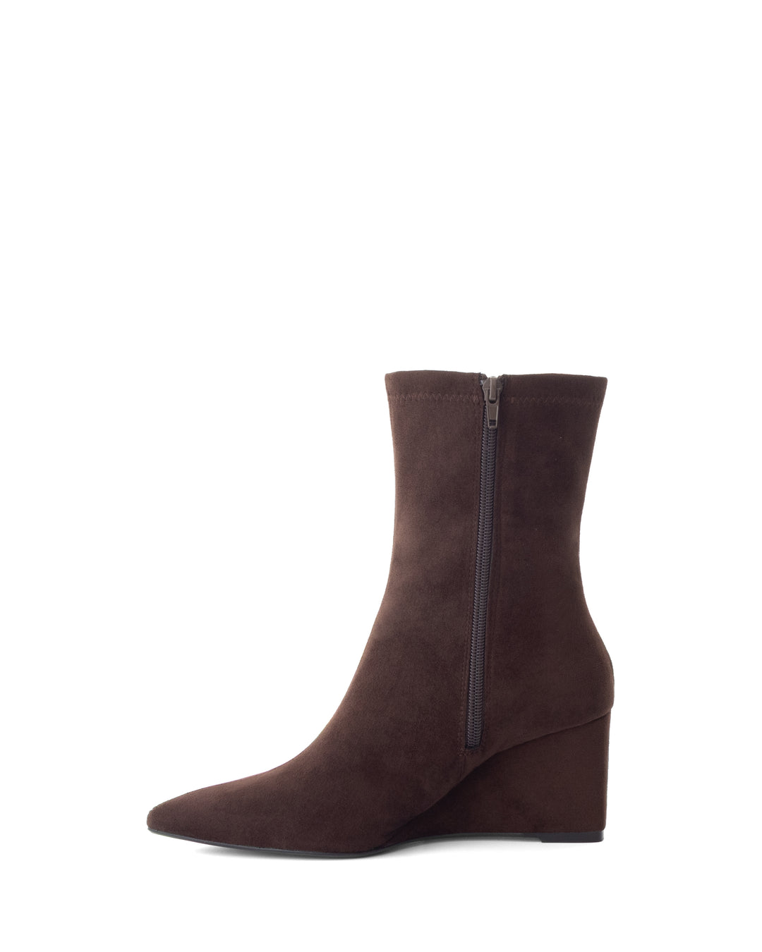 Saviour Wedge Boot Chocolate Faux Suede