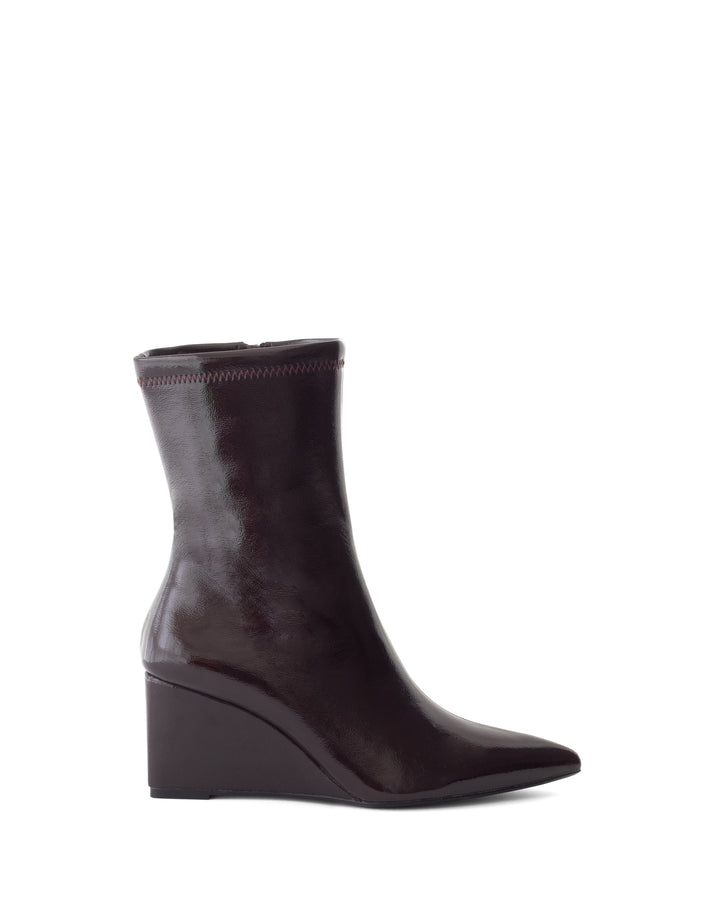 Saviour Wedge Boot Port Crinkled Patent
