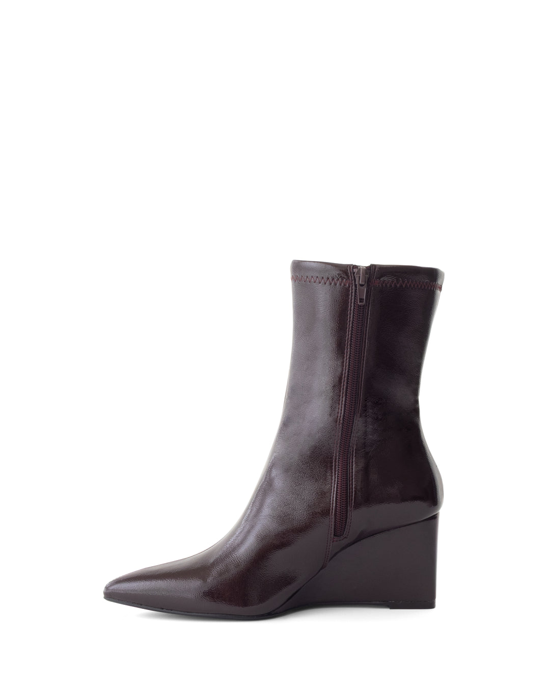 Saviour Wedge Boot Port Crinkled Patent