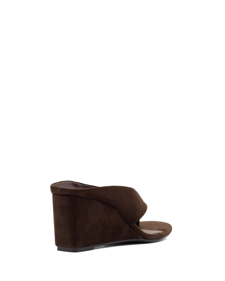 Sera Wedge Thong Chocolate Microsuede