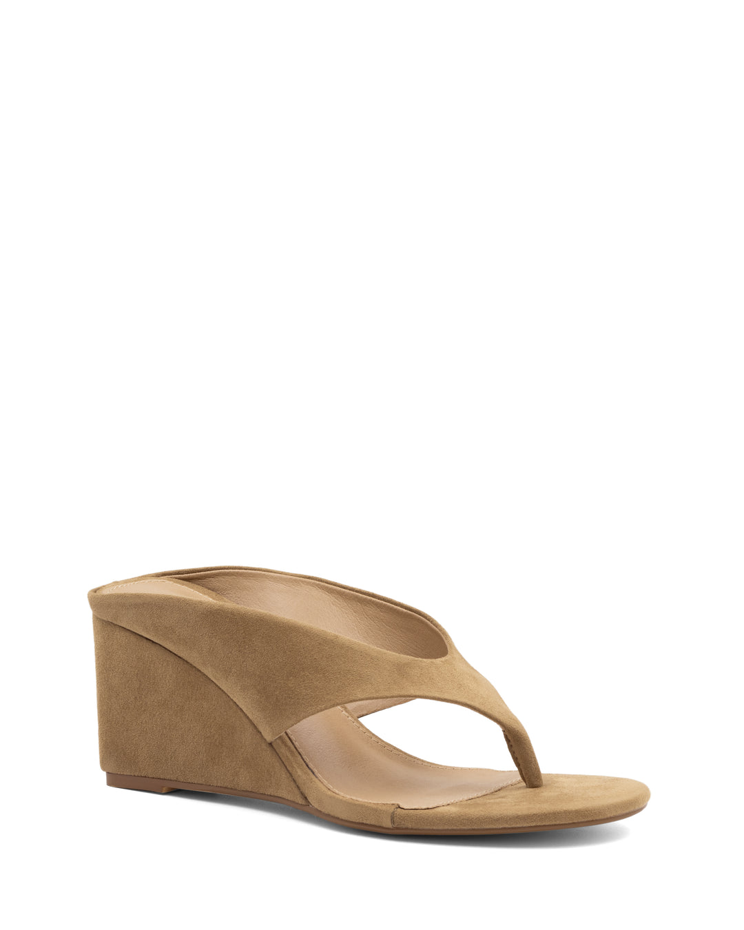 Sera Wedge Thong Wheat Microsuede