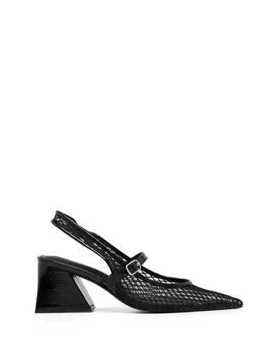 Therapy Shoes Severe Black Patent | Women's Heels | Mesh | Pumps | Slingback 