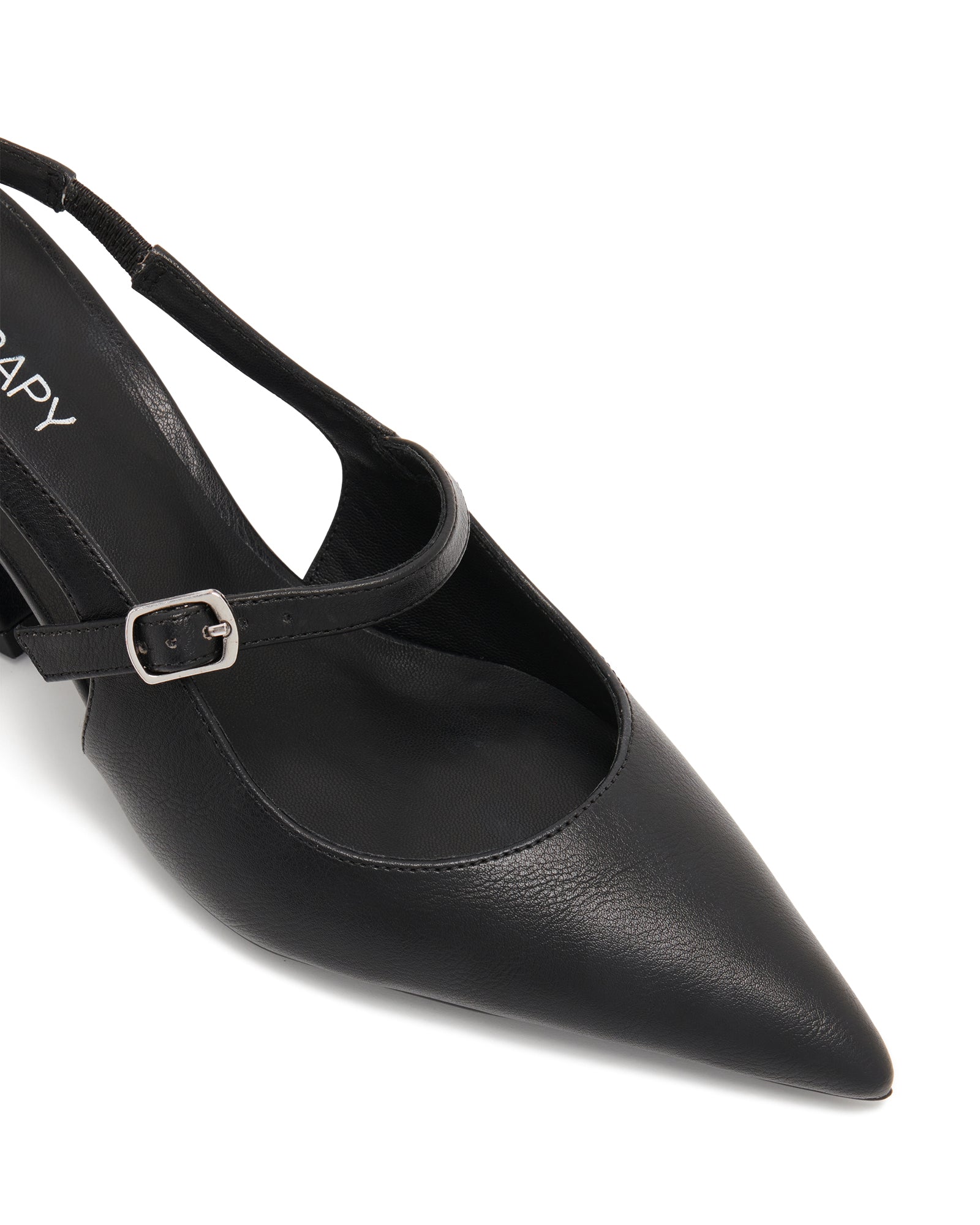 Therapy Shoes Sharp Black Smooth | Women's Heels | Pumps | Slingback 