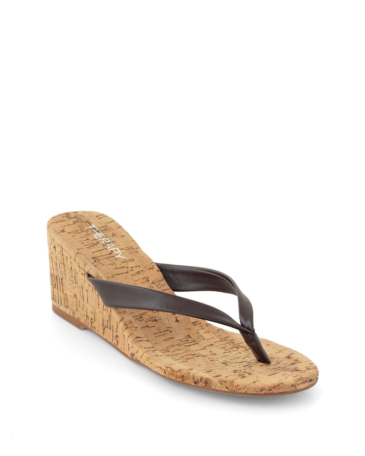 Simone Wedge Thong Chocolate
