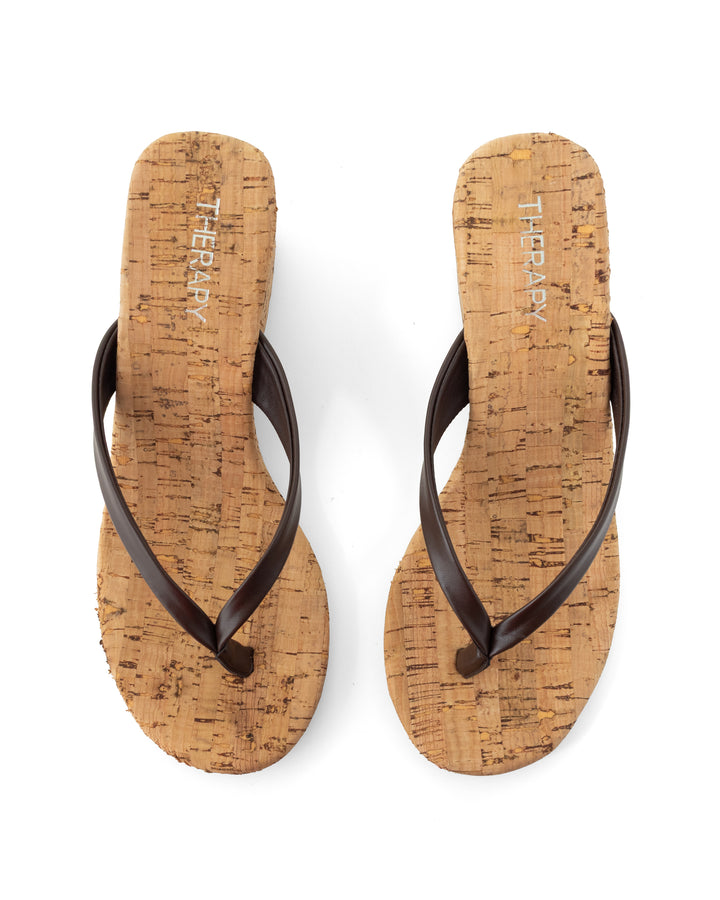 Simone Wedge Thong Chocolate